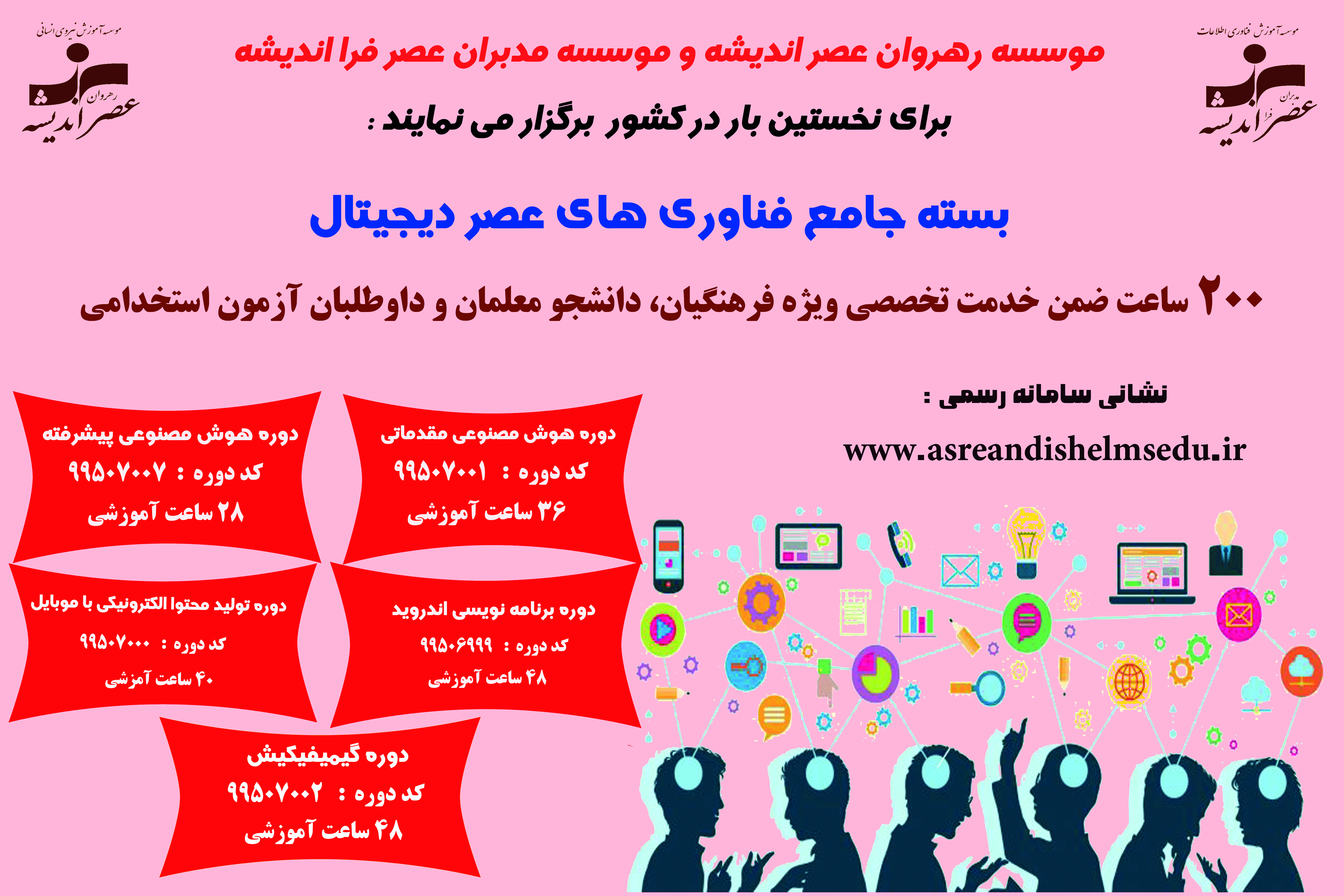 بسته جامع ۲۰۰ ساعت فناوری های عصر دیجیتال ( برای اولین بار در ایران ) 